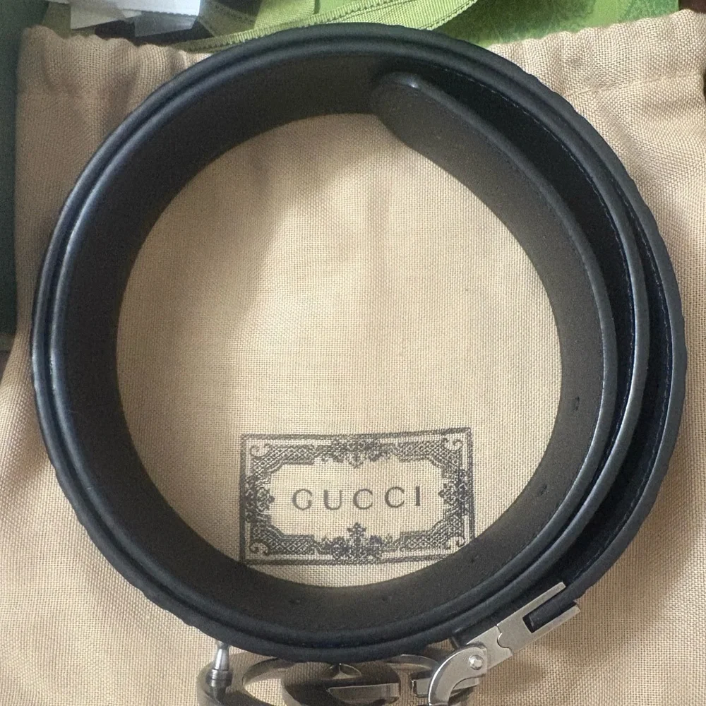 Gucci Brown GG logo belt
